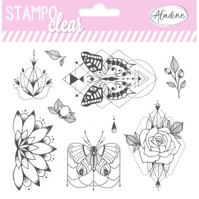 Aladine Clear Stamps -  Flowers & Butterflies